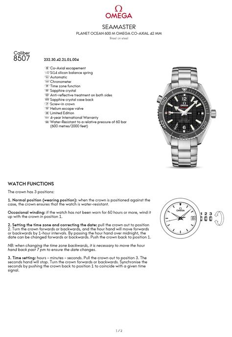 omega seamaster manual pdf.